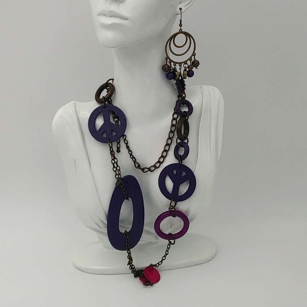 Purple wood and bronze set